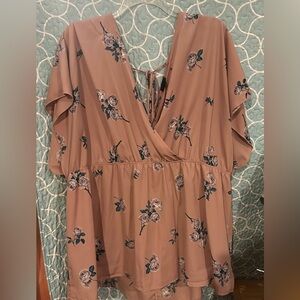 Torrid high waisted v neck blouse